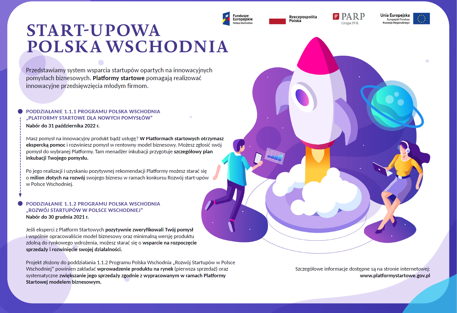 Ulotki nt. działania 1.1 POPW