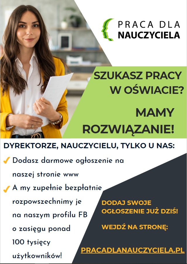 Zdjęcie artykułu Informacja o portalu pracadlanauczyciela.pl