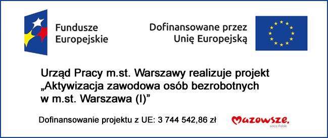 Projekt Aktywizacja zawodowa osób bezrobotnych w m.st. Warszawa (I)